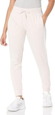 adidas women Essentials 3-Stripes French Terry Cuffed Pants Wonder Quartz White